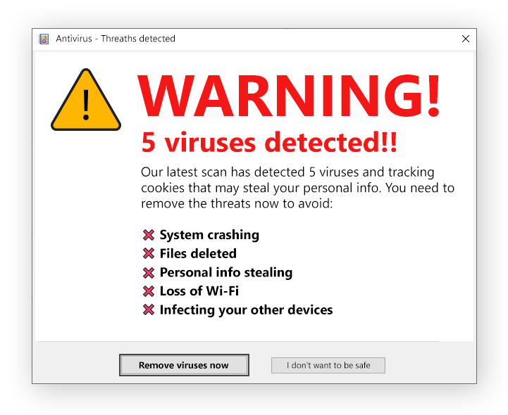 Computer Infected Popup / Viruses Detected 5 Pop Up How Do I Get Rid Of ...